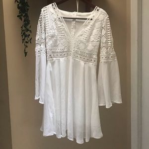 White Long Sleeve Dress